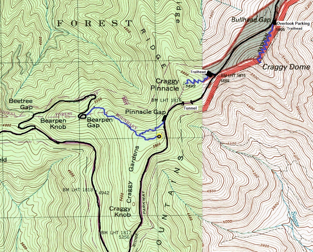 craggy dome map