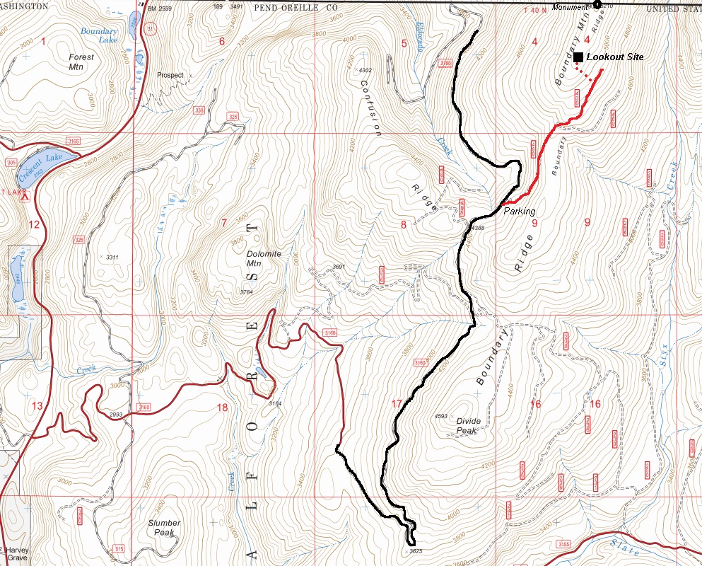 boundary mountain map