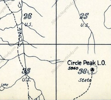 Circle Peak map