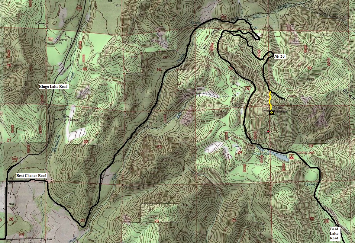 cooks mountain map