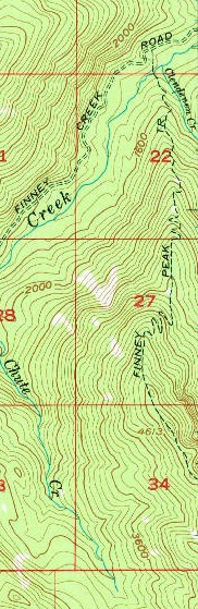 finney peak map