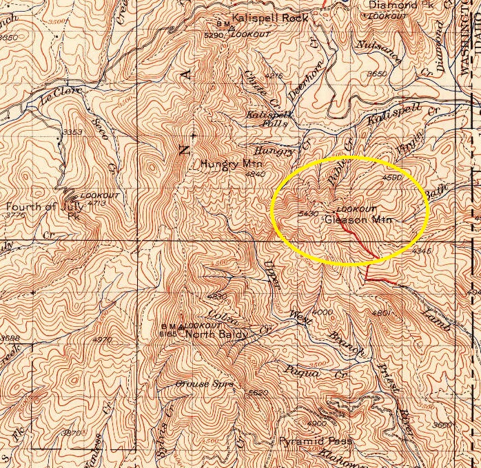 Gleason Mountain map