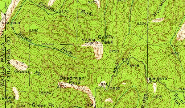 Griffin Peak map