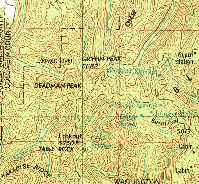 Griffin Peak map