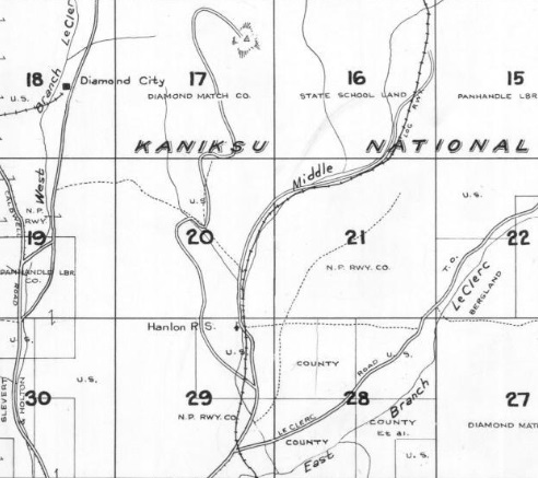 Hanlon Mountain map