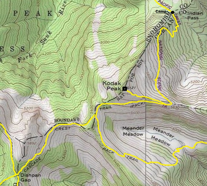 kodak peak map