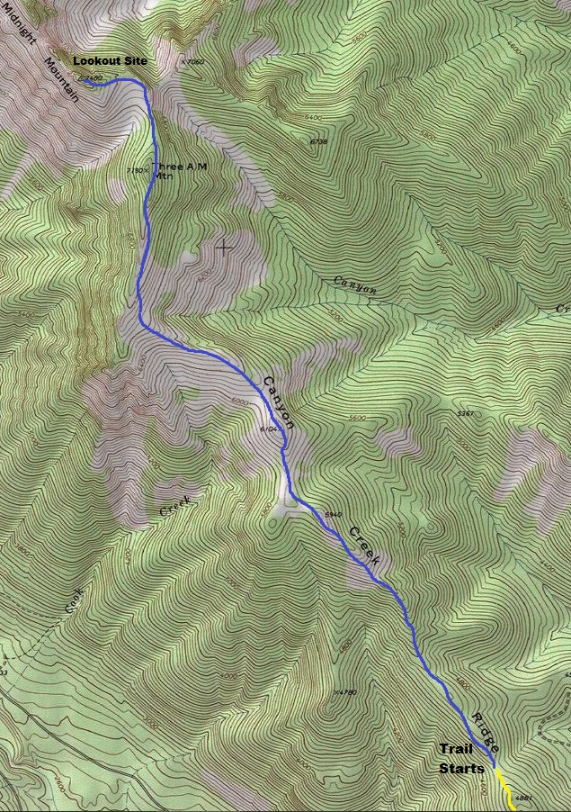 Midnight Mountain map