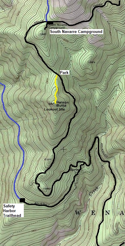 Nelson Butte Lookout map