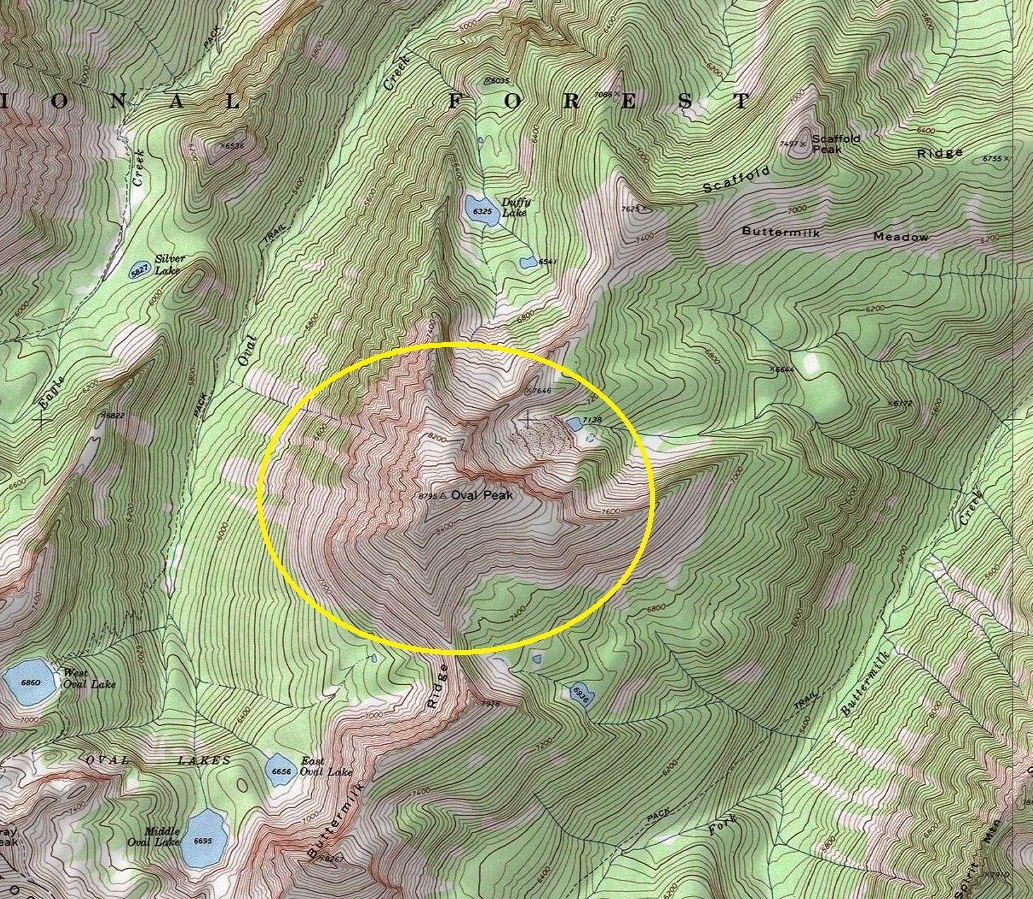 oval peak map