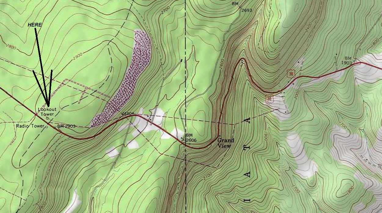 Bald Knob map