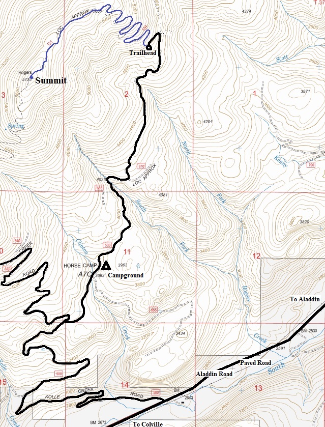 Rogers Mountain map