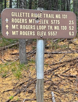 Rogers Mountain sign