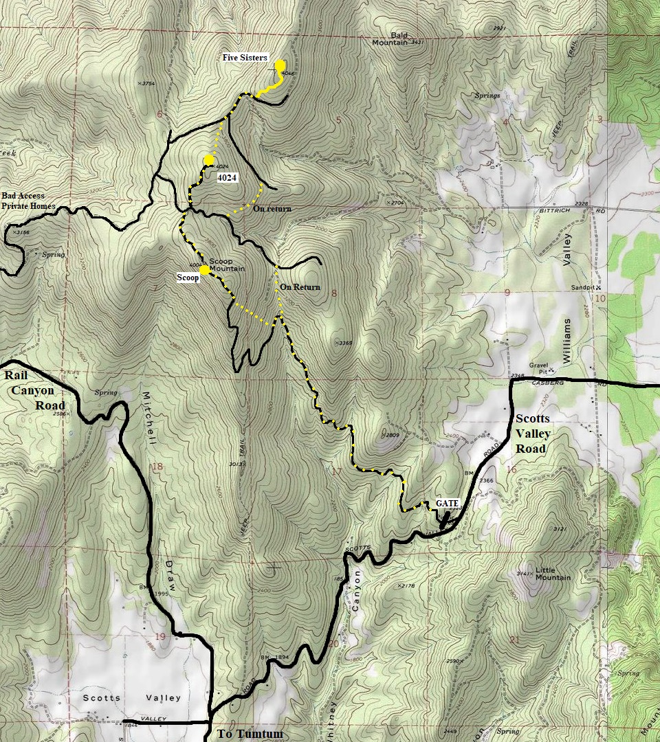 Scoop Mountain map