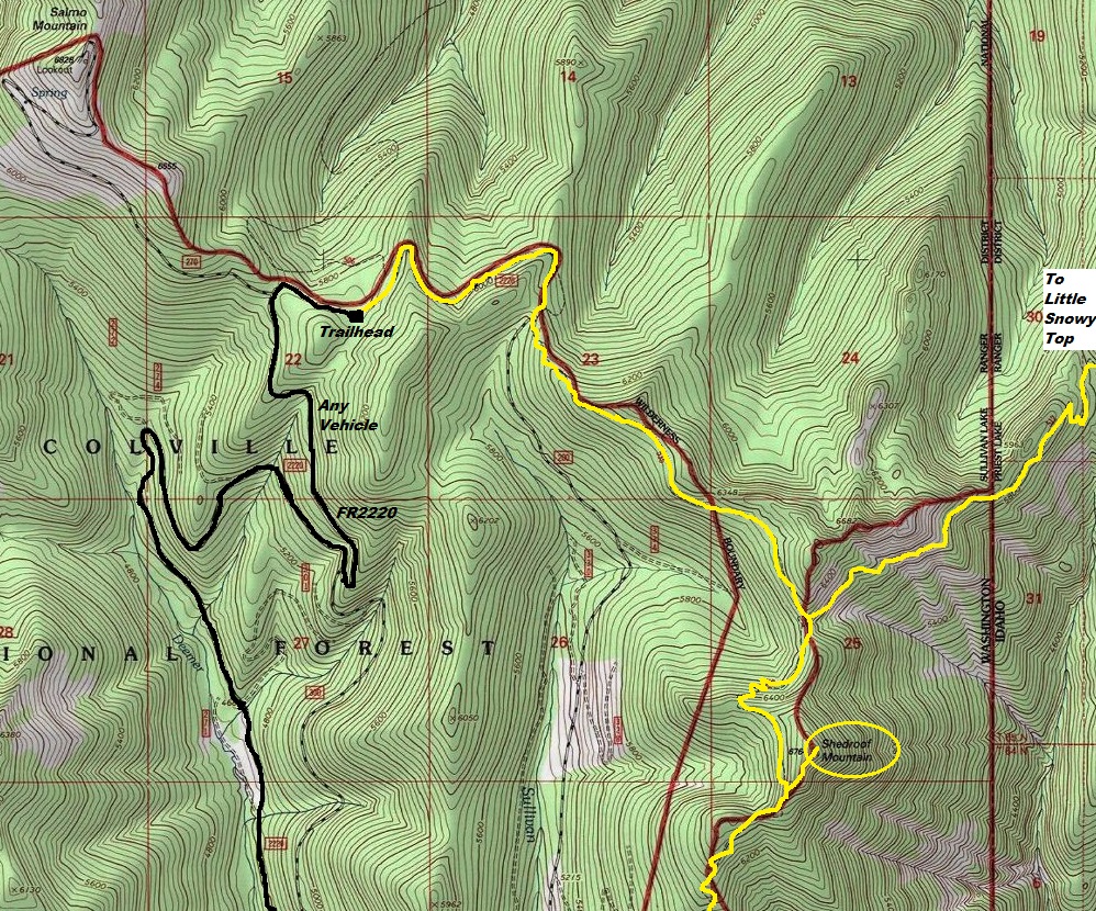 shedroof mountain topo map