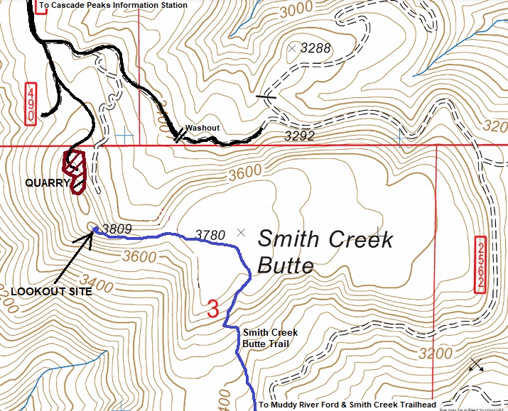 smith creek butte map