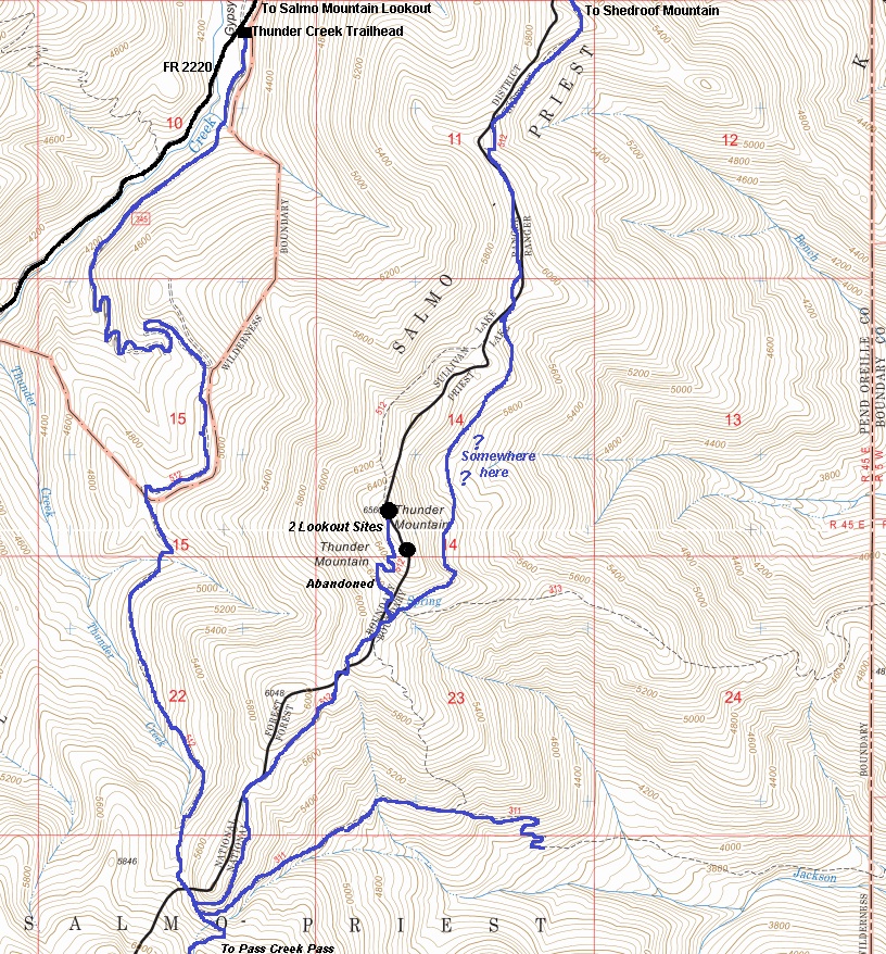 Thunder Mountain map