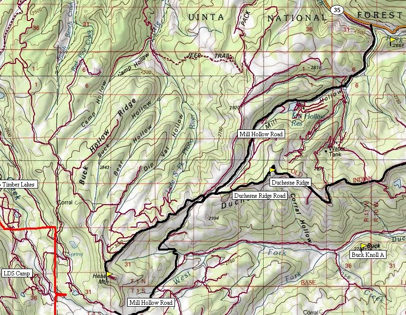 Heber Mountain map