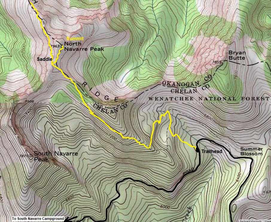 north navarre peak map