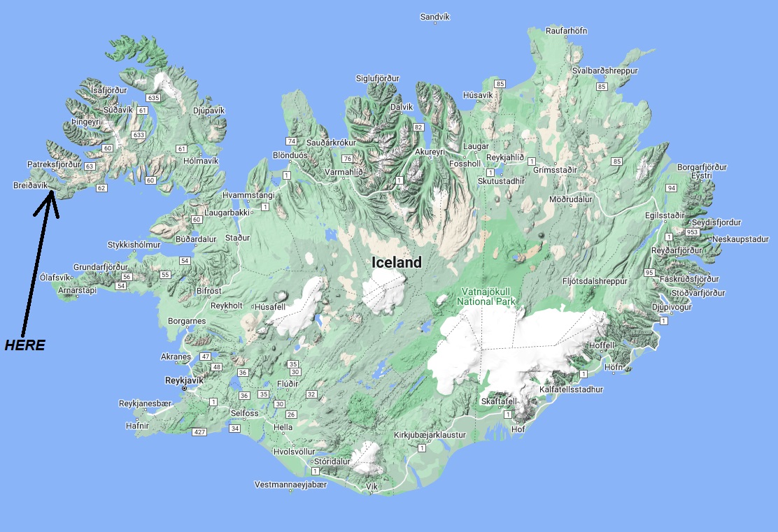 iceland map