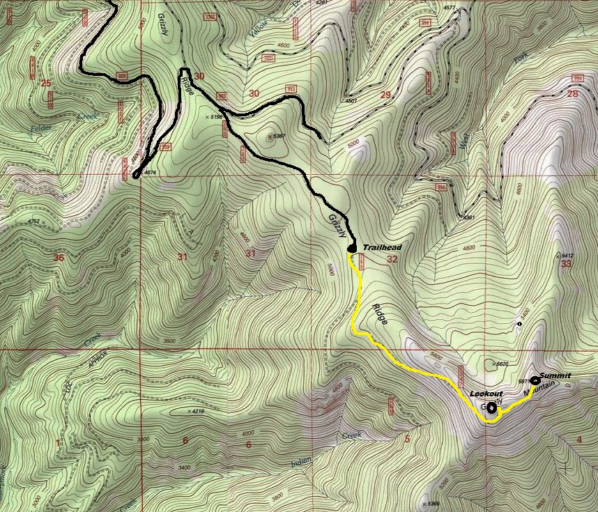 Grizzly Mountain map