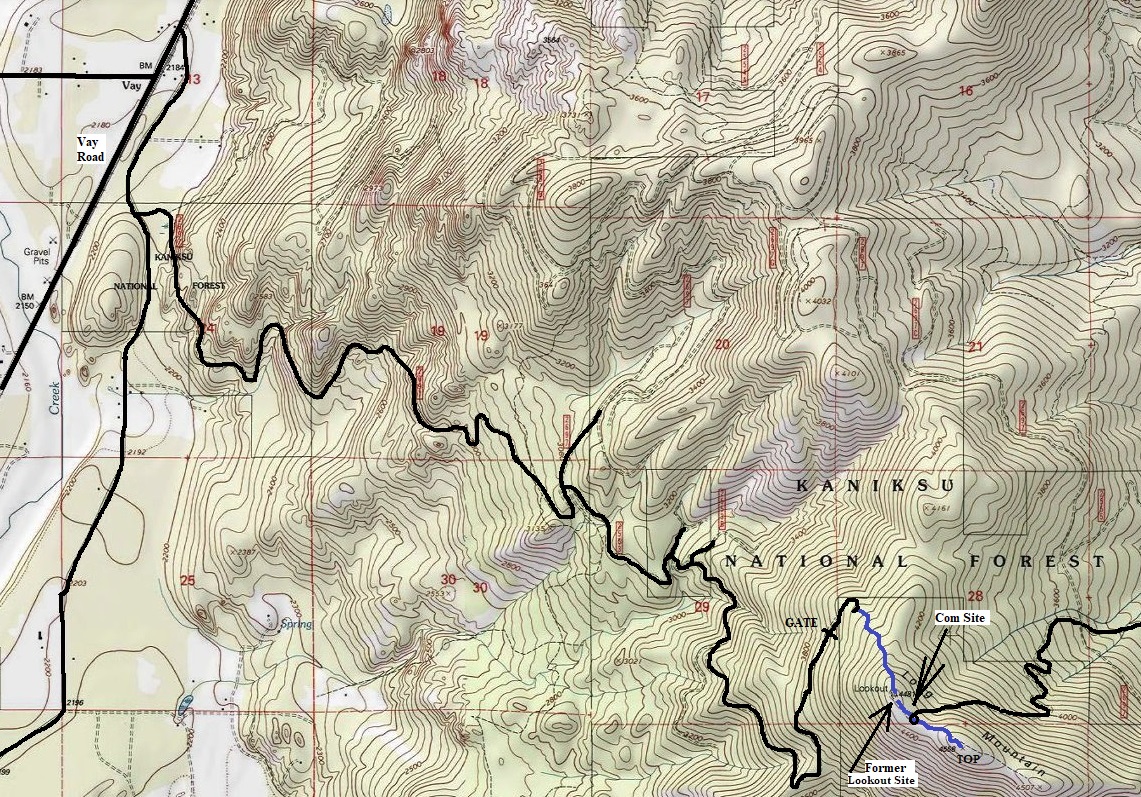 long mountain lookout map