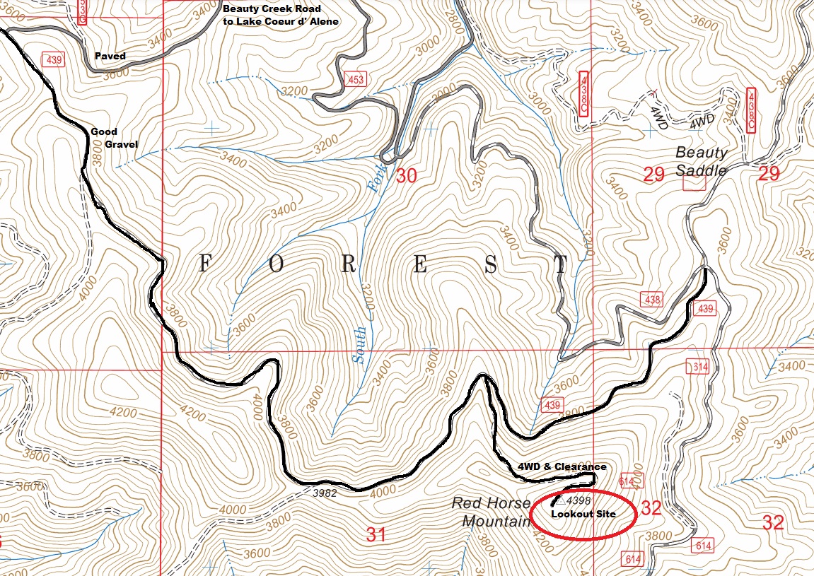 red horse mountain map