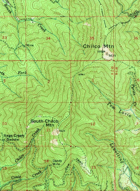 south chilco mountain map