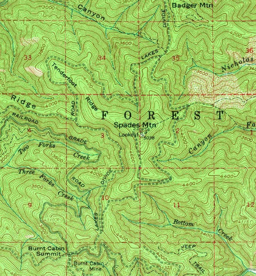 spades mountain map