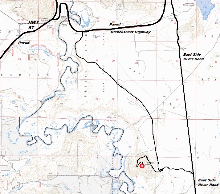 Whitetail Butte map