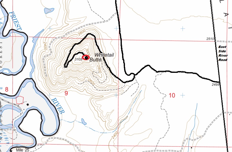 Whitetail Butte map