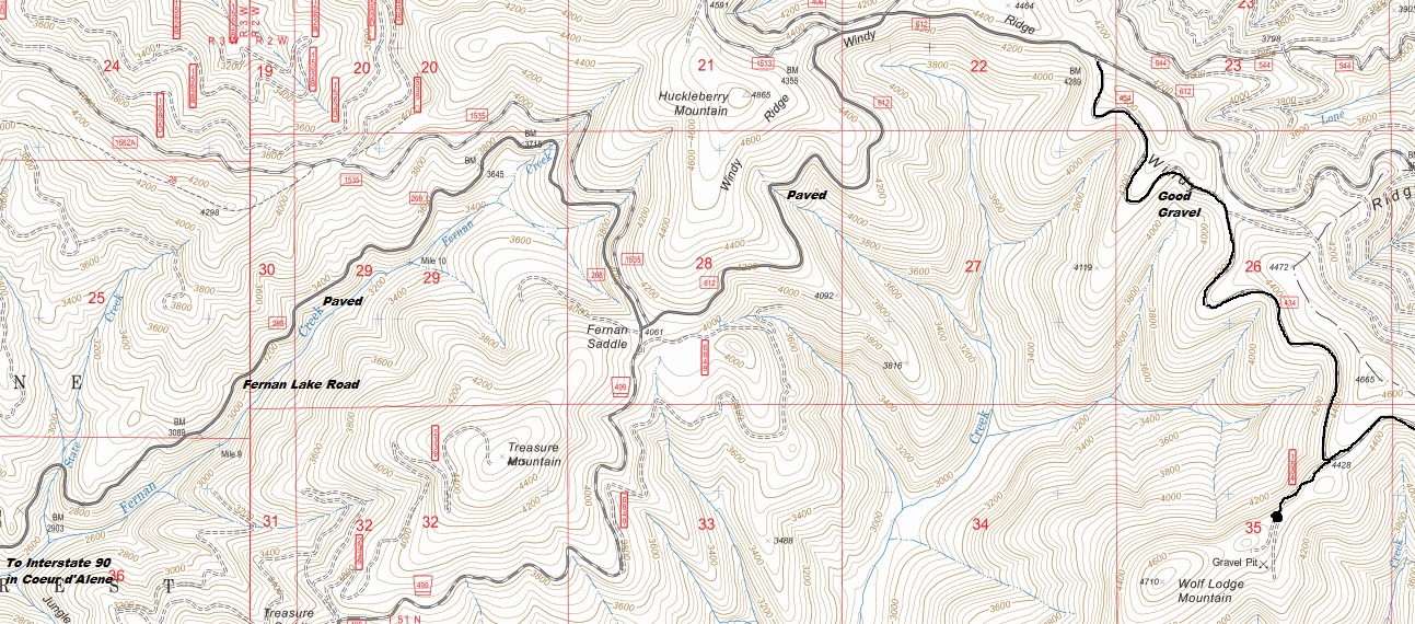 wolf lodge mountain map