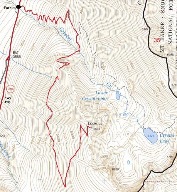 crystal peak trail map