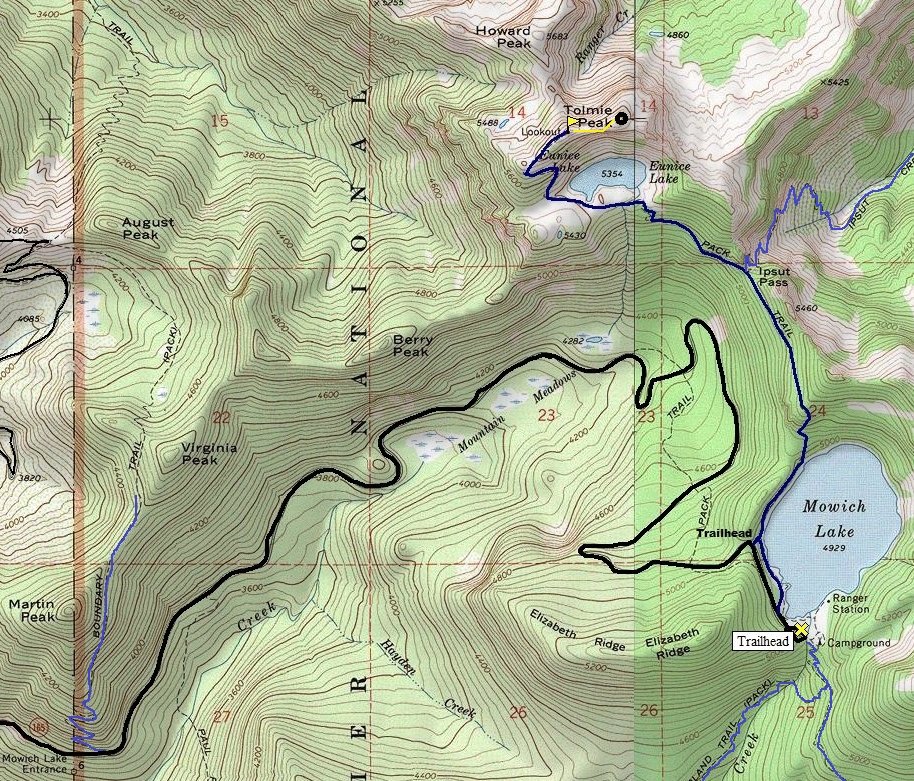 Tolmie Peak map