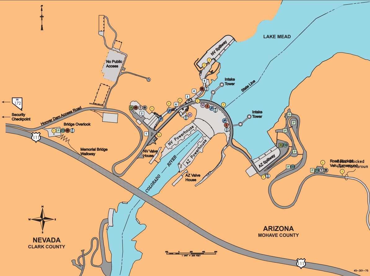 Hoover Dam map