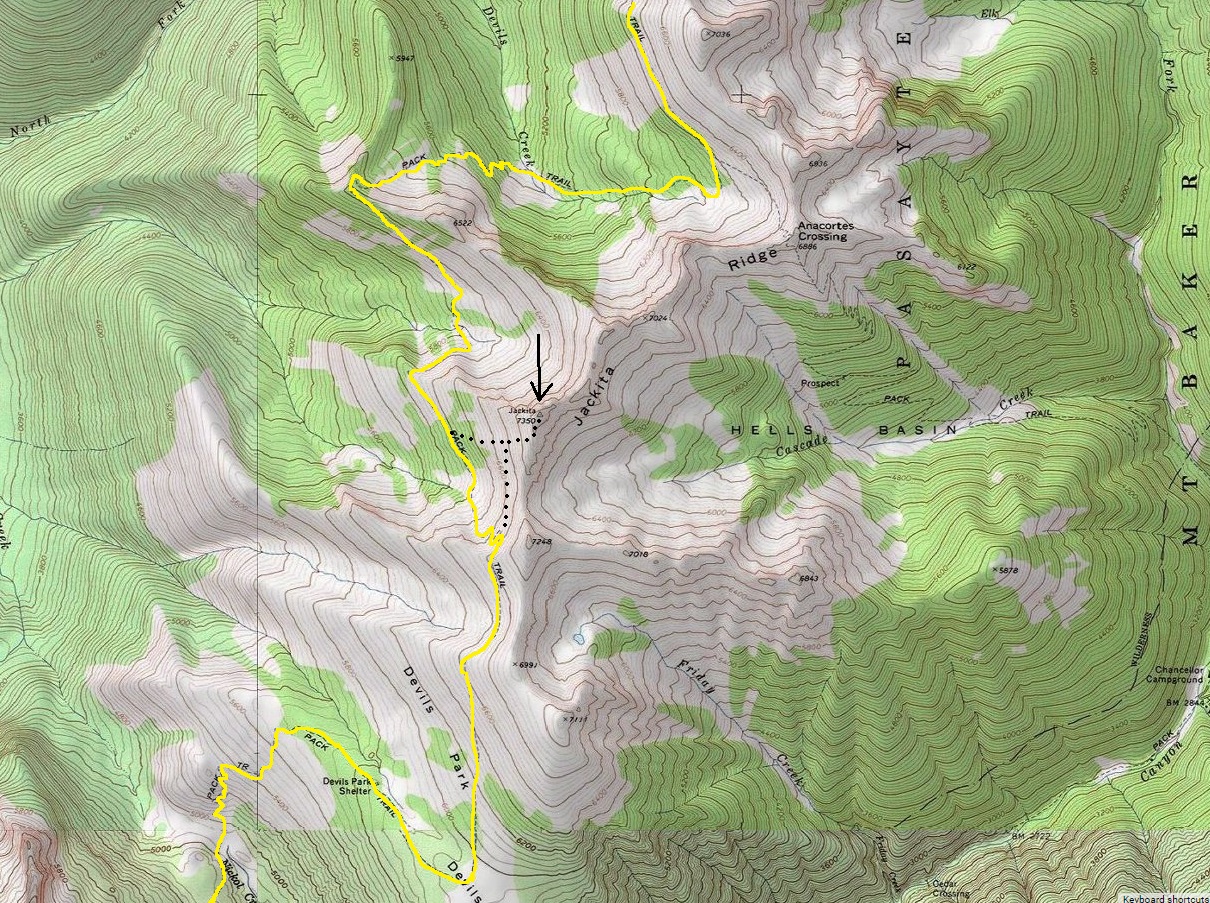 jackita ridge map