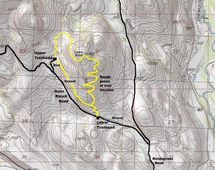 lewis butte map