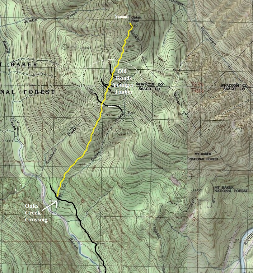 oakes peak map