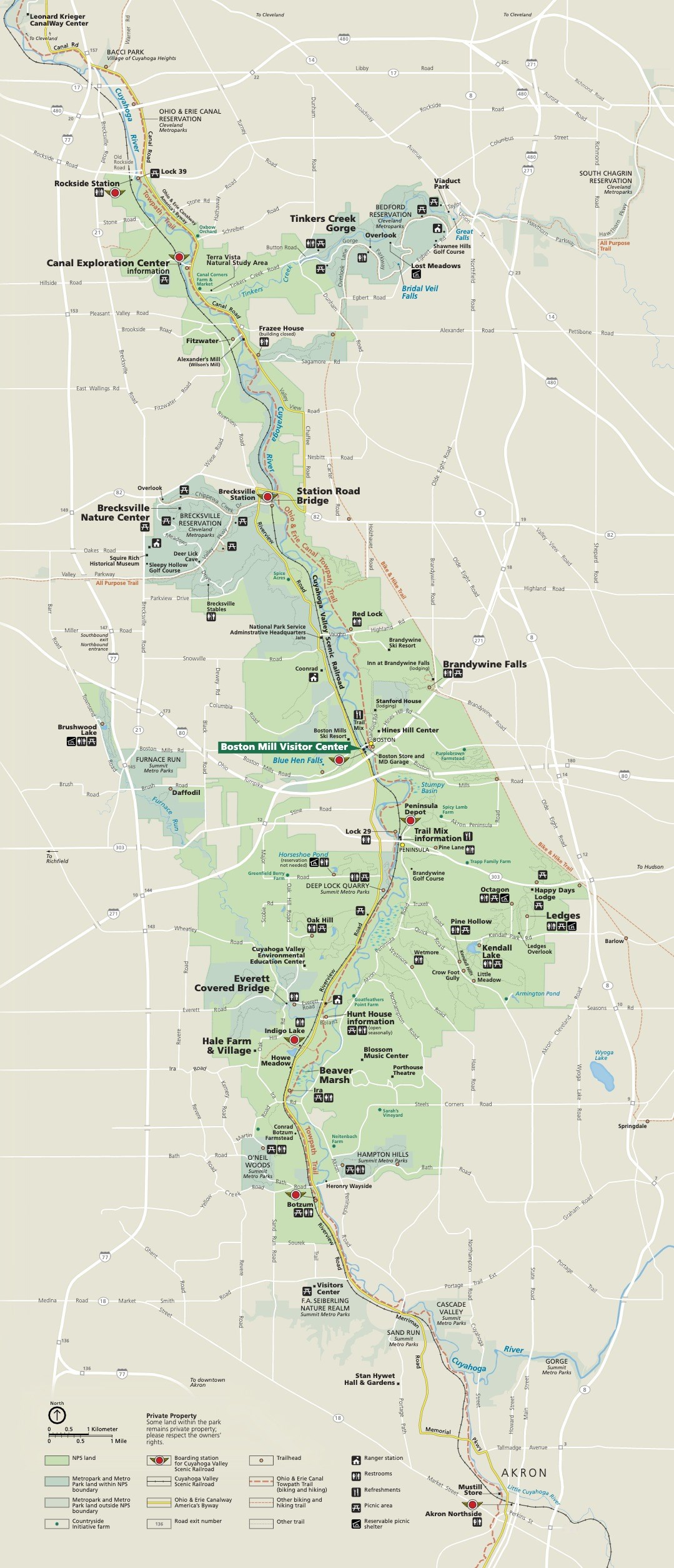 cuyahoga valley park map