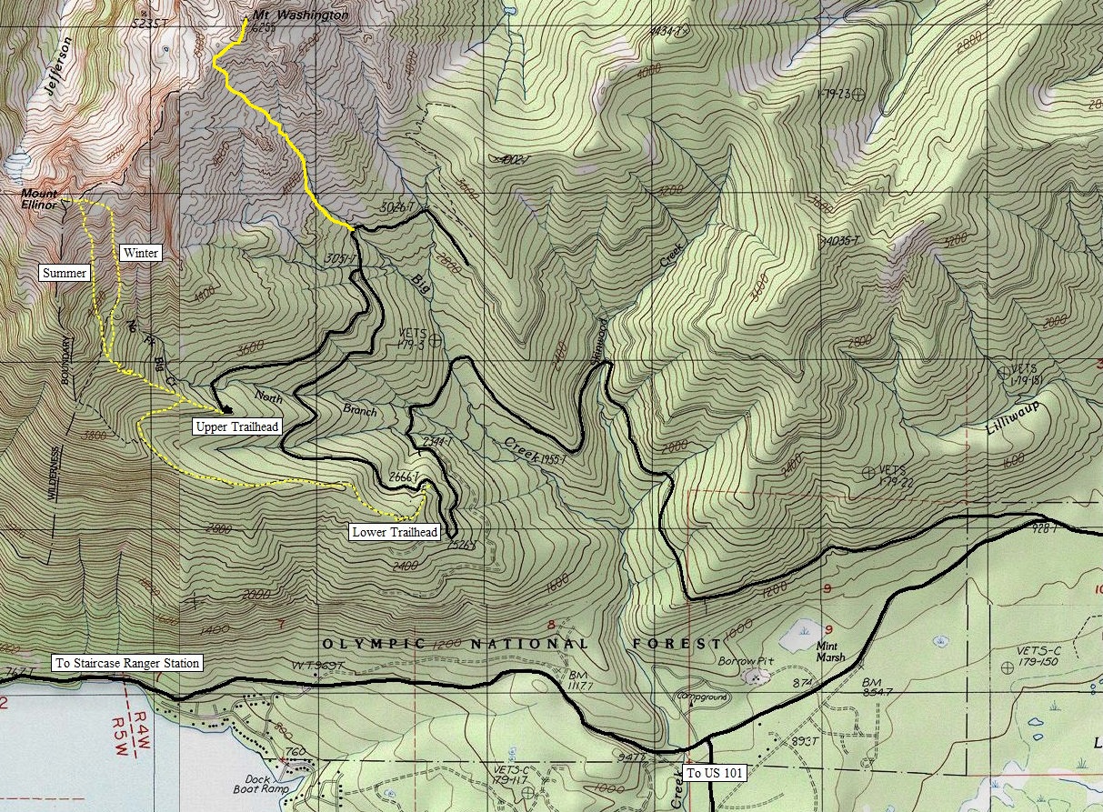 mount washington map