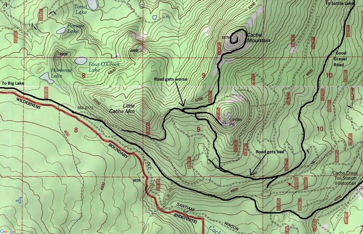 cache mountain map