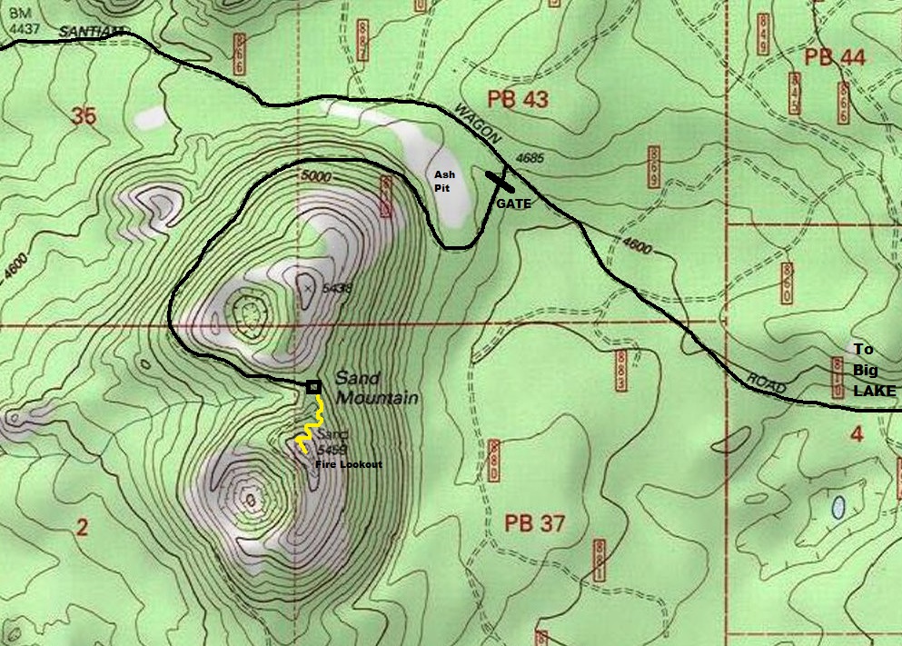 sand mountain lookout map