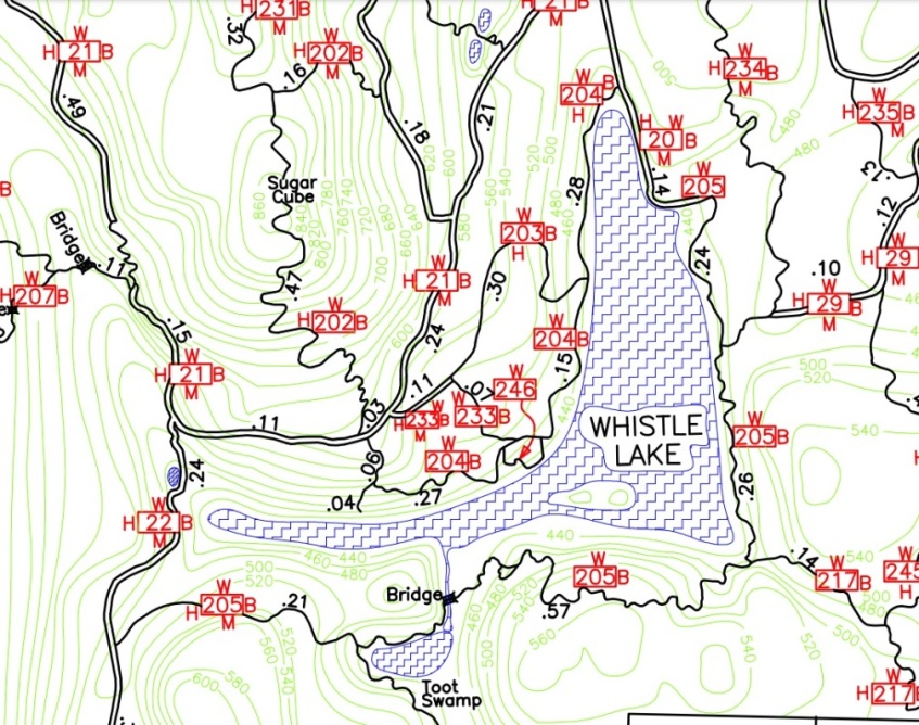 Whistle Lake map