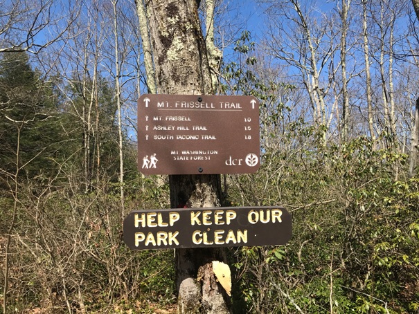 Trailhead sign