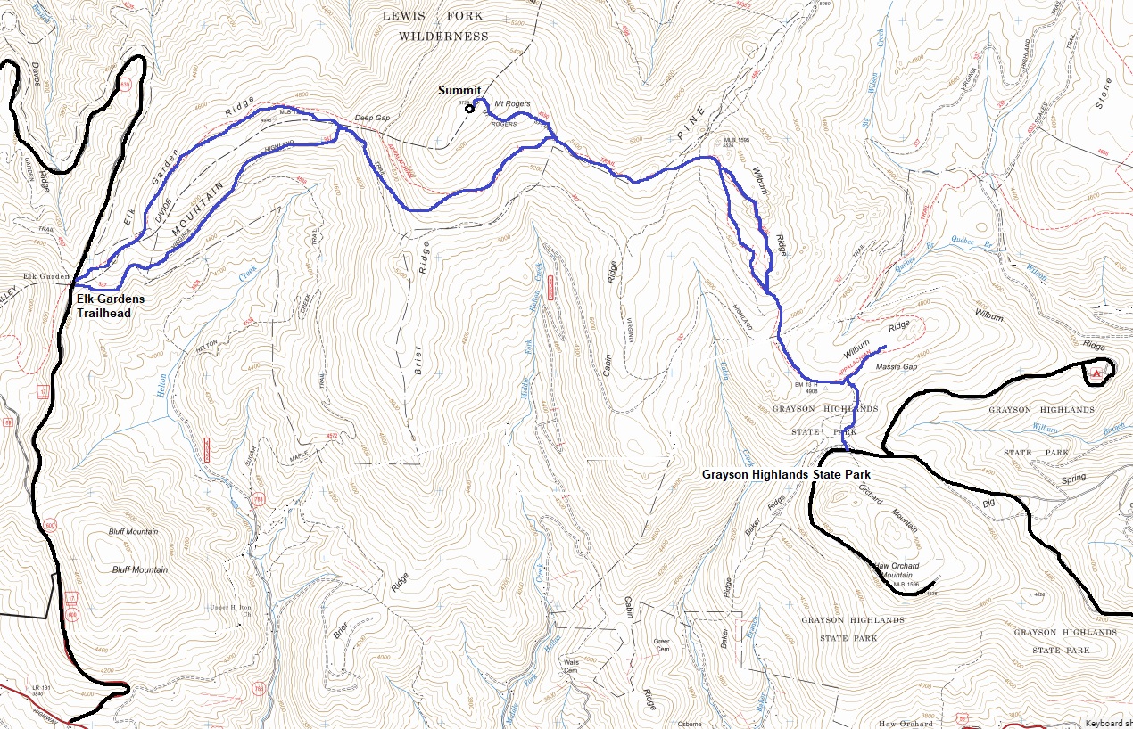mount rogers map