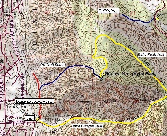 Kyhv Peak map