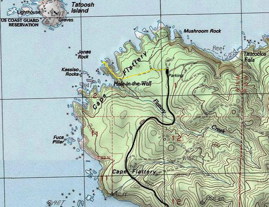 cape flattery map