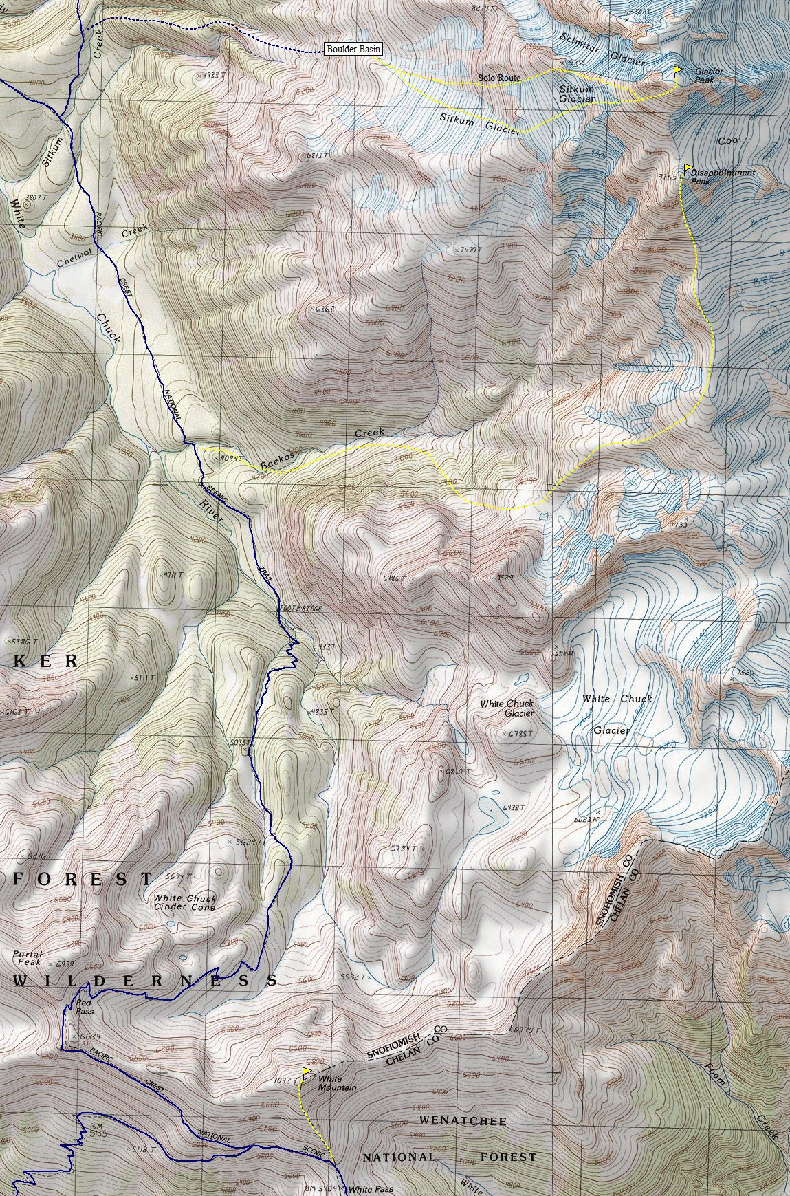 Glacier Peak map