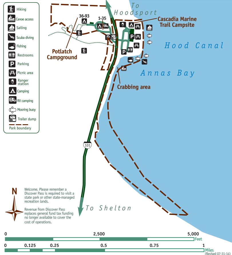 potlatch state park map