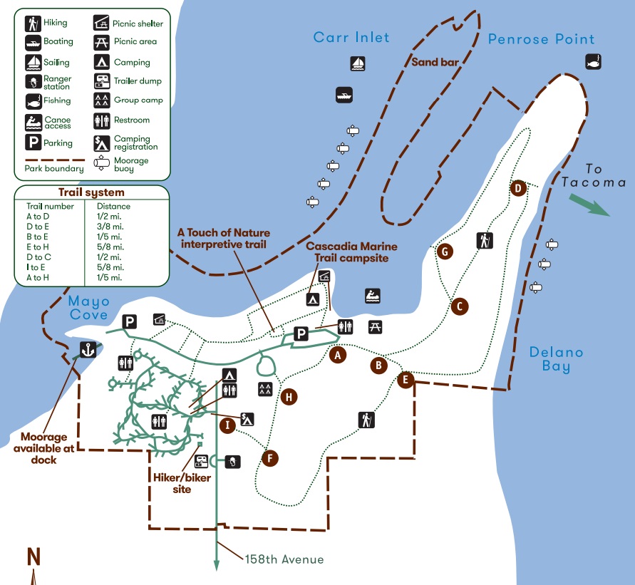penrose point state park map