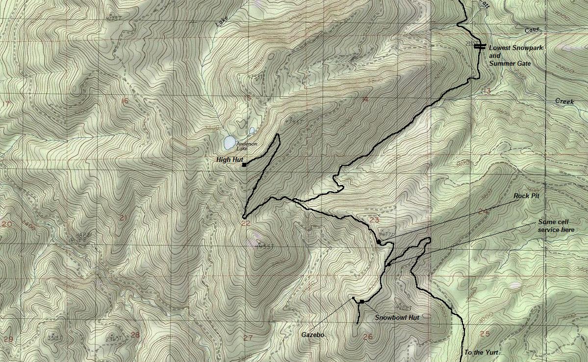 snowbowl hut map